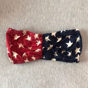 Red White and Blue Starry Bandeau
